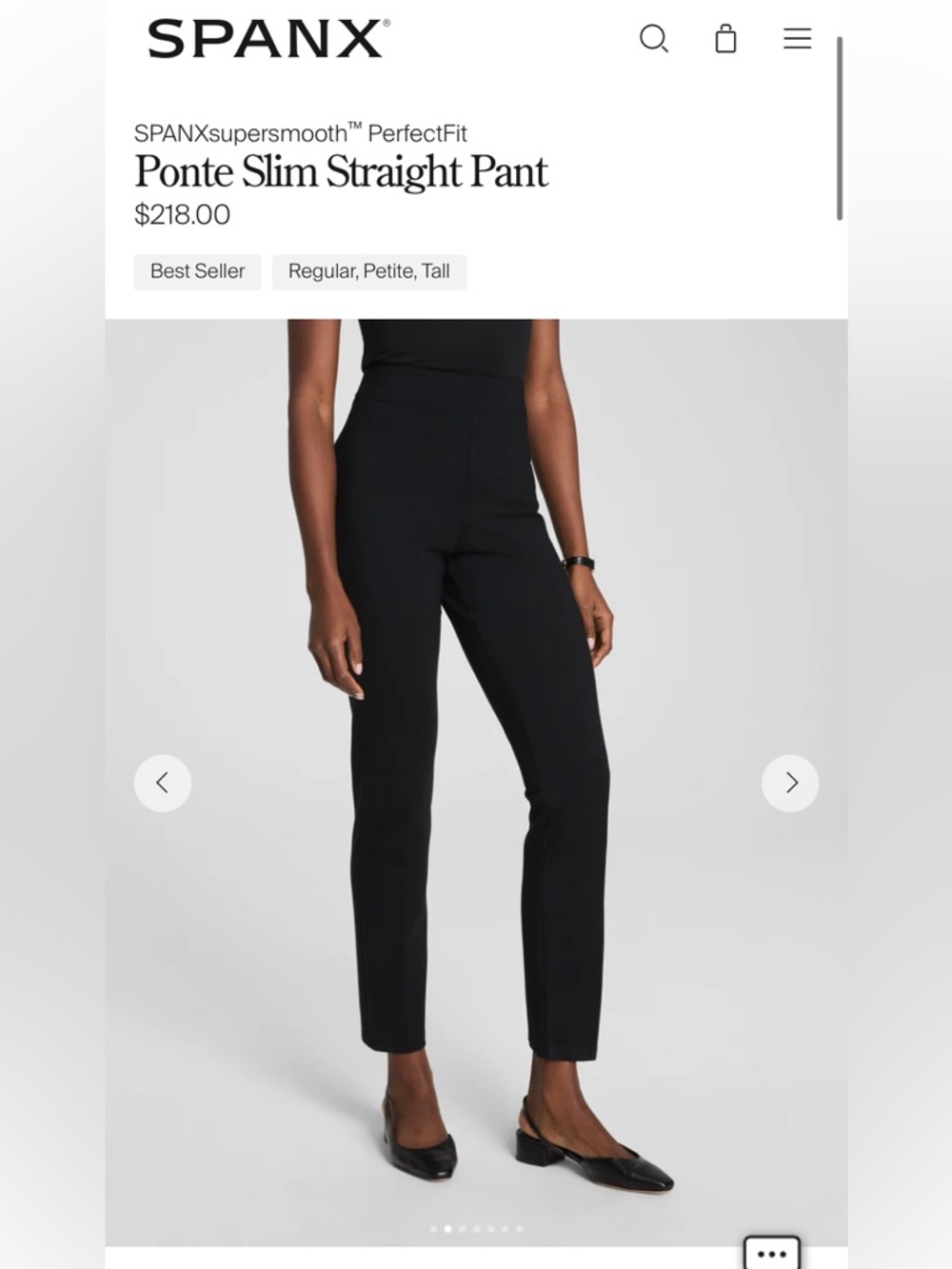 SPANX Straight-Leg Pants small petite tights